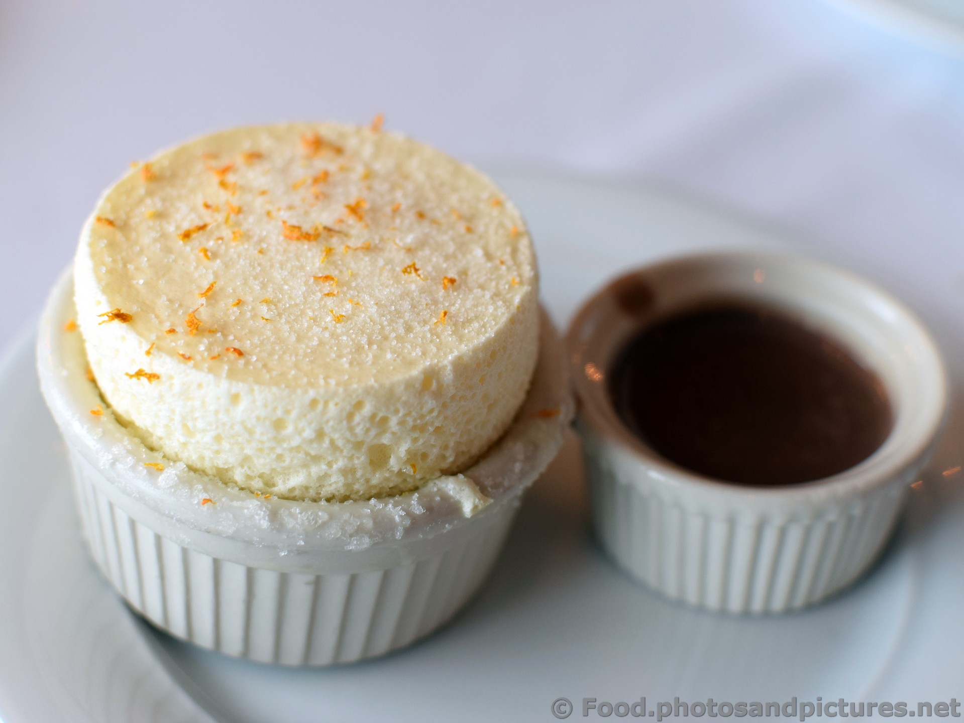 Grand Marnier Souffle with Cacao Custard Sauce.jpg