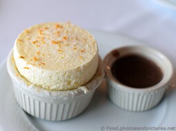 Grand Marnier Souffle with Cacao Custard Sauce.jpg