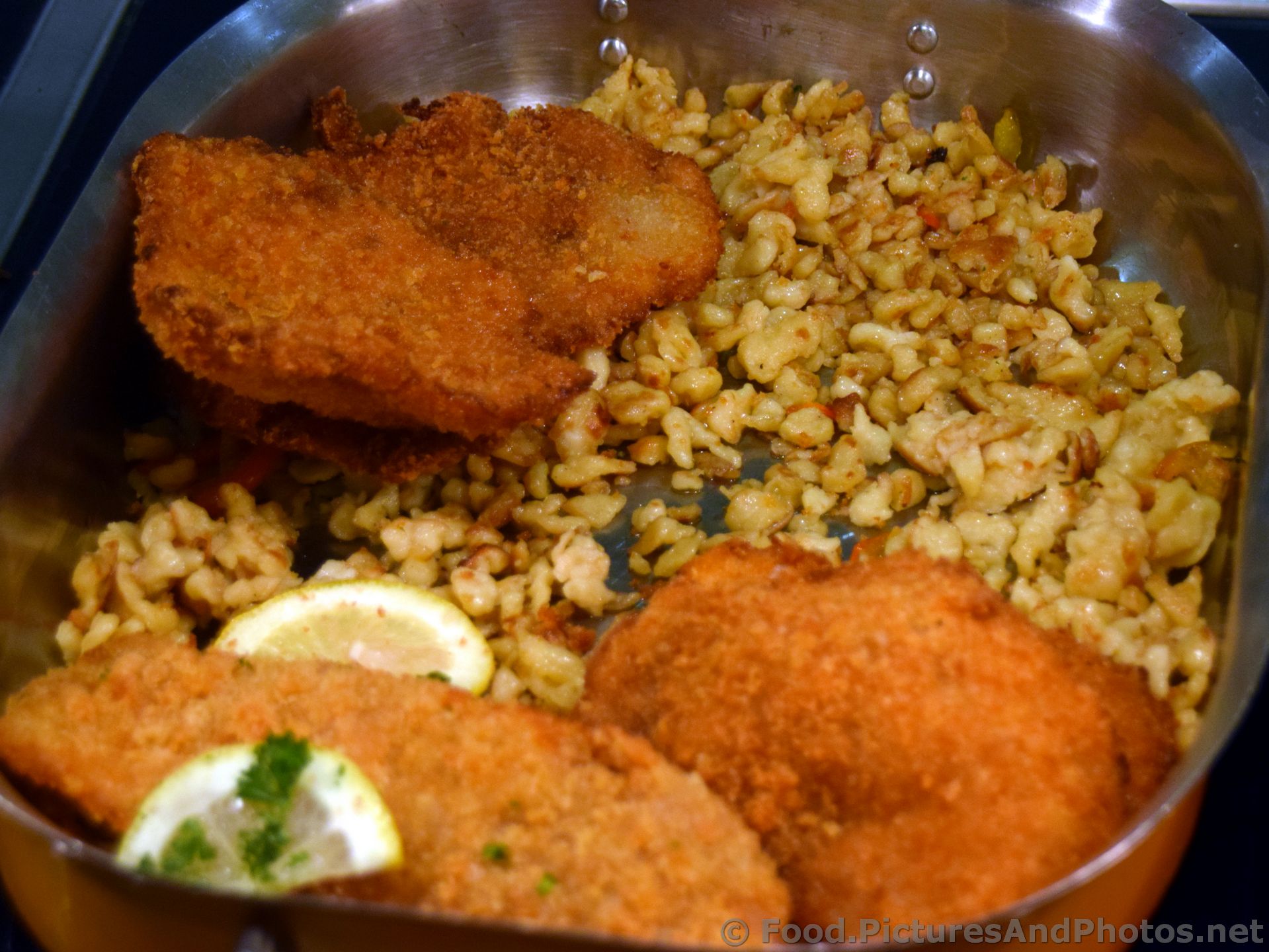 Rheinlandischer Sauerbraten Fried Pork with Spätzle.jpg